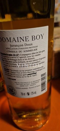 Südwestfrankreich Jurançon Domaine Boy 2022