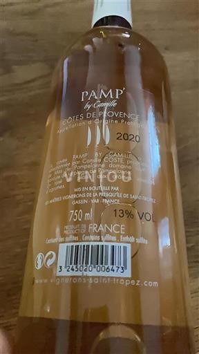 Provence Côtes-de-Provence Mas de Pampelonne Pamp' by Camille 2020