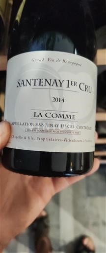 Burgundy Santenay Premier Cru Chapelle & fils La Comme 2014