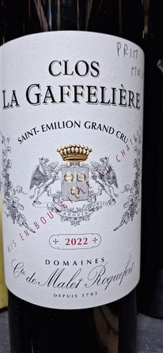 Bordeaux Saint-Émilion Grand Cru Grand Cru Clos La Gaffelière 2022