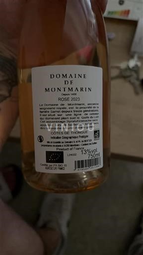 Languedoc-Roussillon Côtes de Thongue Domaine Montmarin 2023