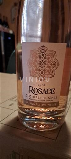 Vin Rosé sec Rosace 2024 France Vallée du Rhône Costières-de-nîmes AOC