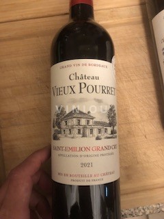 Vin Rouge sec Château Vieux Pourret 2021 France Bordeaux Saint-Émilion Grand Cru Grand Cru
