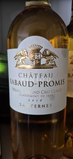 Bordeaux Sauternes Premier Cru Château Rabaud-Promis 2016