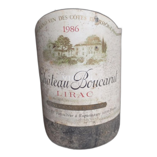 Vin Rouge sec Château Boucarut 1986 France Vallée du Rhône Lirac