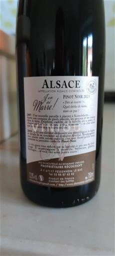 Alsacia Grand Cru Domaine Vierling J'en ai marre! 2023