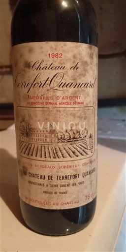 Bordeaux Bordeaux superiore Château Terrefort-Quancard 1982