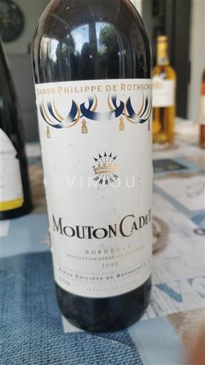 Bordeaux Baron Philippe de Rothschild Mouton Cadet 1990