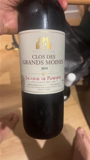 Bordeaux Lalande-de-Pomerol Clos des Grands Moines 2010