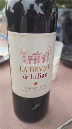 Bordeaux Saint-Estèphe Lilian Ladouys La Devise de Lilian 2017