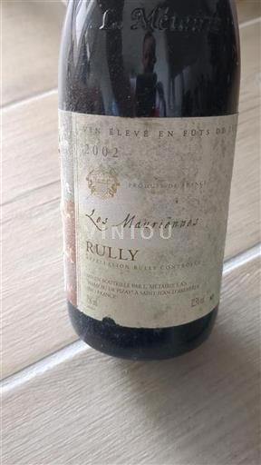 Bourgogne Rully L. Métaire Les Mauriennes 2002