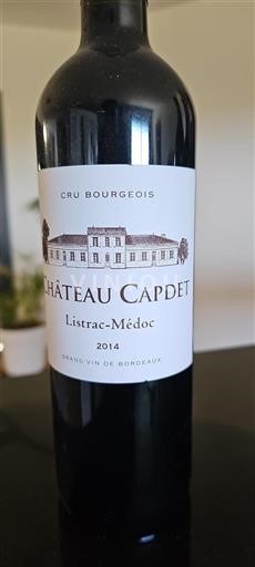 Bordeaux Listrac-Médoc Cru Bourgeois Château Capdet 2014