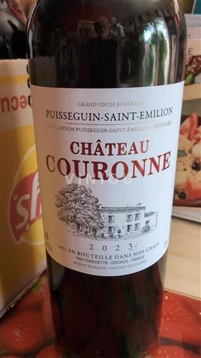 Vin Rouge sec Château Couronne 2023 France Bordeaux Puisseguin-saint-émilion AOC