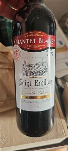 Bordeaux Saint-Émilion Chantet Blanet 2022