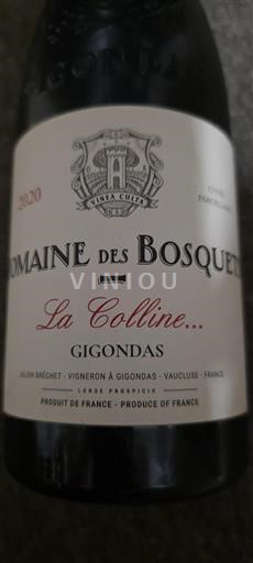 Rhône Valley Gigondas Domaine Des Bosquets La Colline 2020