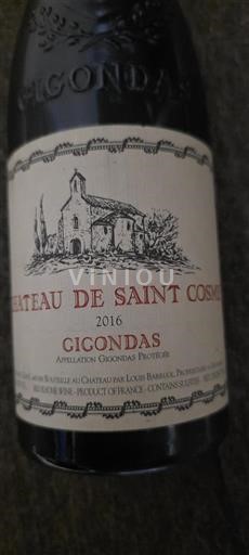 Valle del Rodano Gigondas Château Saint Cosme 2016