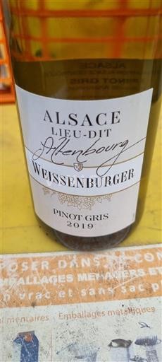 Alsazia Pinot grigio Grand Cru Weissenburger Lieu-dit Altenbourg 2019