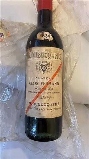 Bordeaux Saint-Estèphe Clos Ferrand 1964