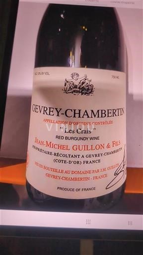 Borgoña Gevrey-Chambertin Jean-Michel Guillon & Fils Les Crais 2017