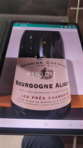 Bourgogne Bourgogne Aligoté Domaine Chevalier Les Prés Charmots 2022