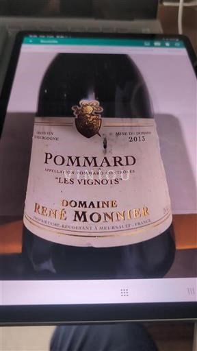 Borgogna Pommard Domaine René Monnier Les Vignots 2013