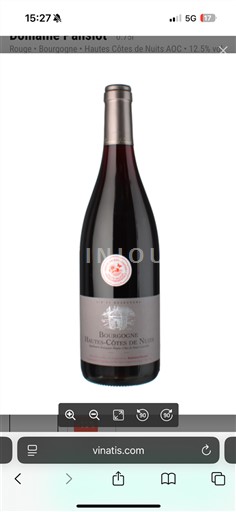 Bourgogne Hautes Côtes de nuits Domaine Pansiot 2023