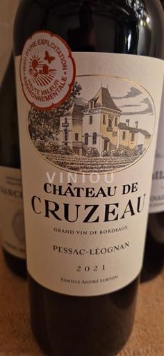 Bordeaux Pessac-Léognan Château Cruzeau 2021