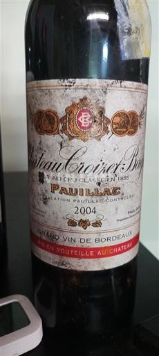 Bordeaux Pauillac Grand Cru Château Croizet-Bages 2004