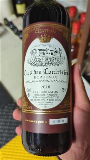 Bordeaux Clos des Confréries 2018