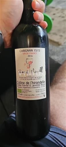 Languedoc Unspecified Colline de l'Hirondelle Carignan 1515 2016