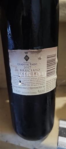 Toscane Bolgheri Tenuta Guado al Tasso Il Bruciato 2017
