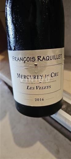 Bourgondië Mercurey Premier Cru François Raquillet Les Veleys 2016