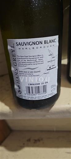 Marlborough Not Specified Hans Greyl Sauvignon Blanc 2019
