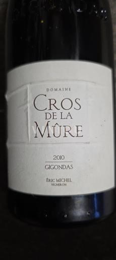 Valle del Rodano Gigondas Cros de la Mûre 2010
