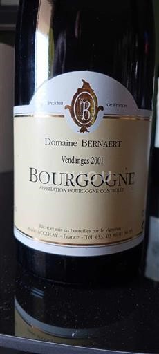 Borgoña Domaine Bernaert 2001