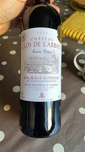 Bordeaux Bordeaux Supérieur Clos de l'Abbaye Pétra 2022