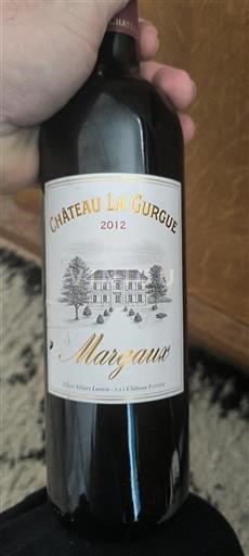 Bordeaux Margaux Château La Gurgue 2012