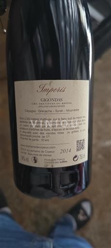 Údolí Rhôny Gigondas Domaine Coyeux Imperis 2014
