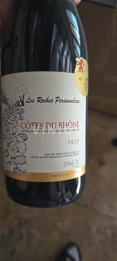 Valle del Ródano Côtes del Ródano Les Roches Persannières 2020
