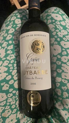 Bordeaux Côtes-de-bourg Château Puybarbe Gaïa 2016