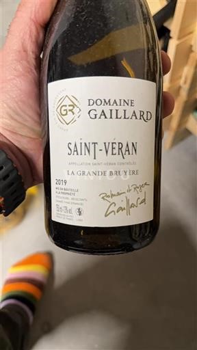 Borgogna Saint-Véran Domaine Gaillard La Grande Bruyère 2019
