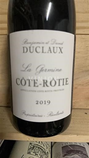 Vin Rouge sec La Germine Benjamin et David Duclaux 2019 France Vallée du Rhône Côte-rôtie AOC