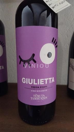 Piedmont Wines Freisa d'Asti Tenuta Tamburnin Giulietta 2022