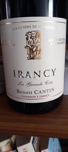 Bourgogne Irancy Benoît Cantin La Grande Côte 2020