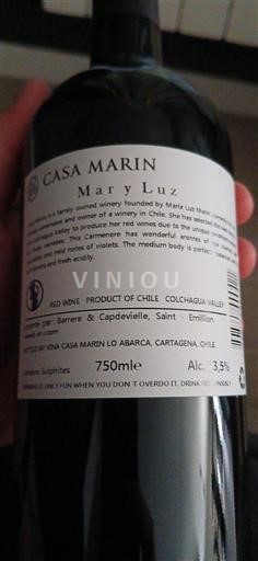 Colchagua Valley Unspecified Casa Marin Mary y Luz Non-Vintage