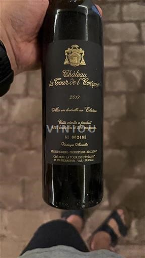 Vin Rouge sec Château La Tour de l'Evêque 2017 France Provence