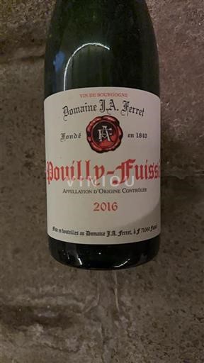 Borgogna Pouilly-fuissé Domaine J.A. Ferret 2016