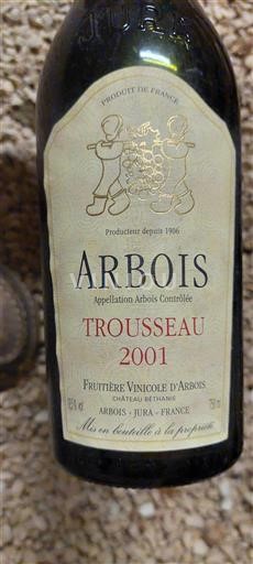 Jura Arbois Fruitière Vinicole Arbois Trousseau 2001