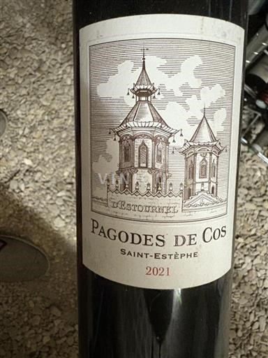 Bordeaux Saint-Estèphe Cos Estournel Les Pagodes de Cos 2021