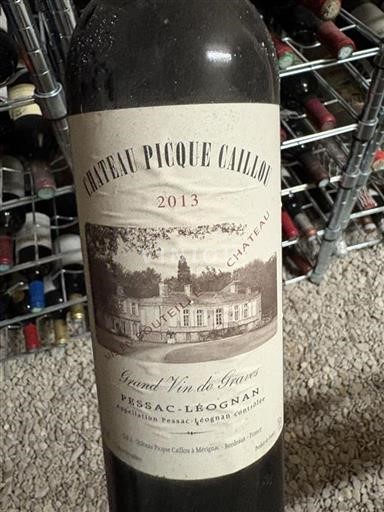 Bordeaux Pessac-Léognan Château Picque Caillou 2013
